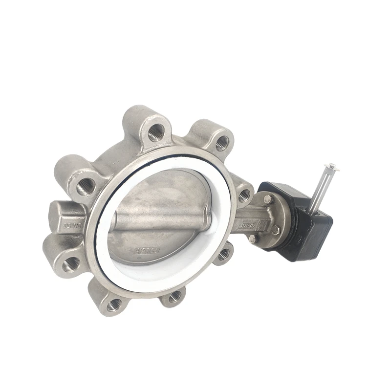 316L worm gear lug type PTFE butterfly valve show 316L worm gear lug type PTFE butterfly valve show
